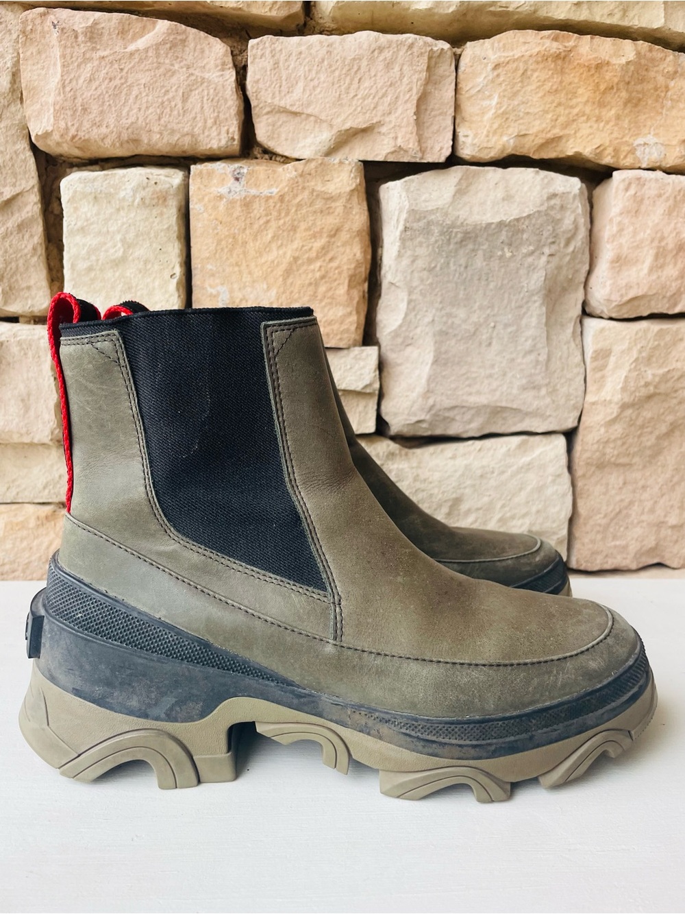 Sorel Brex Chelsea Boot Green - Picture 2 of 9